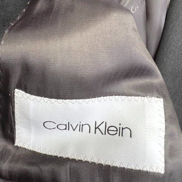 Men's Calvin Klein Dark Gray Lined Sport Coat Jacket size 40L - Picture 4 of 6